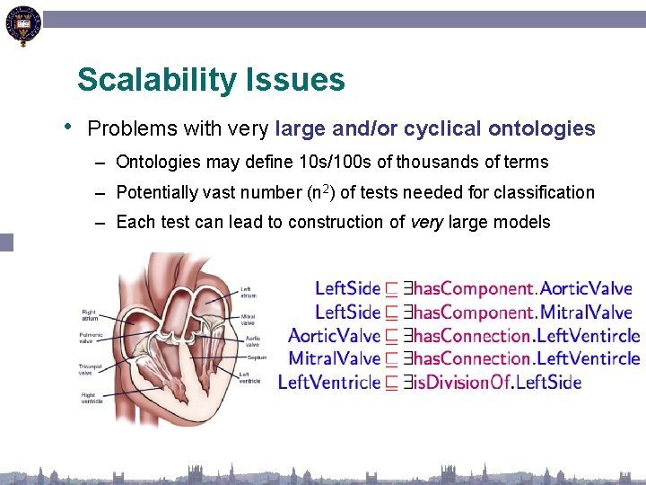 Scalability Issues • Problems with very large and/or cyclical ontologies – Ontologies may define