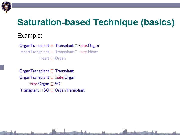 Saturation-based Technique (basics) Example: 