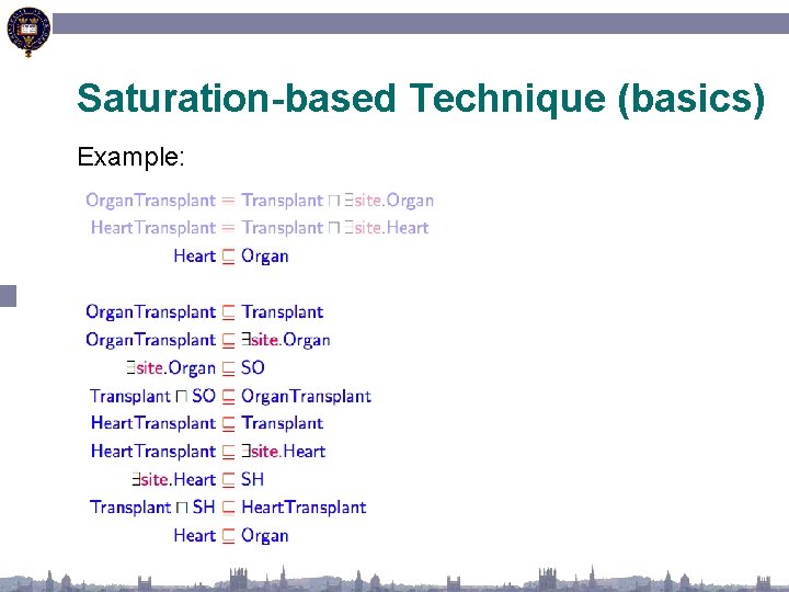 Saturation-based Technique (basics) Example: 