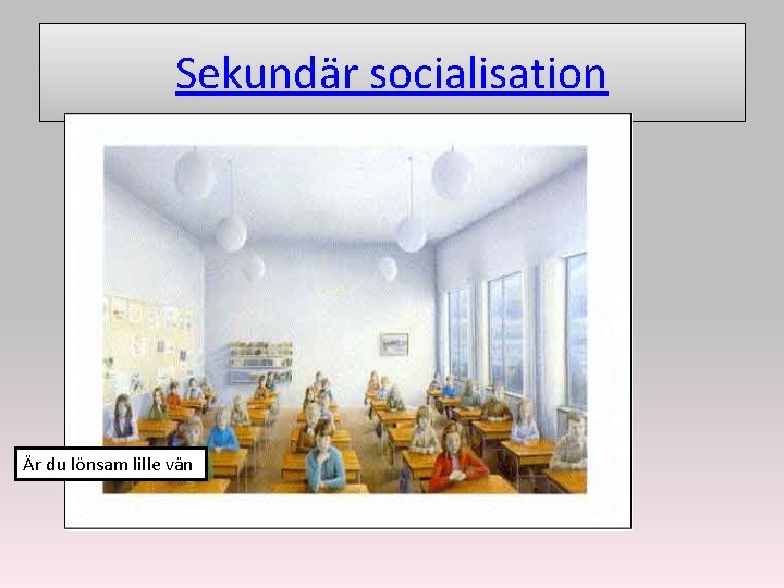 Sekundär socialisation Är du lönsam lille vän 