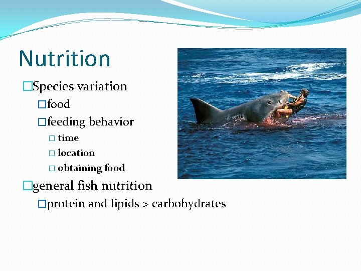 Nutrition �Species variation �food �feeding behavior � time � location � obtaining food �general