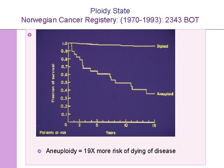 Ploidy State Norwegian Cancer Registery: (1970 -1993): 2343 BOT Kaern et al (1993): 370