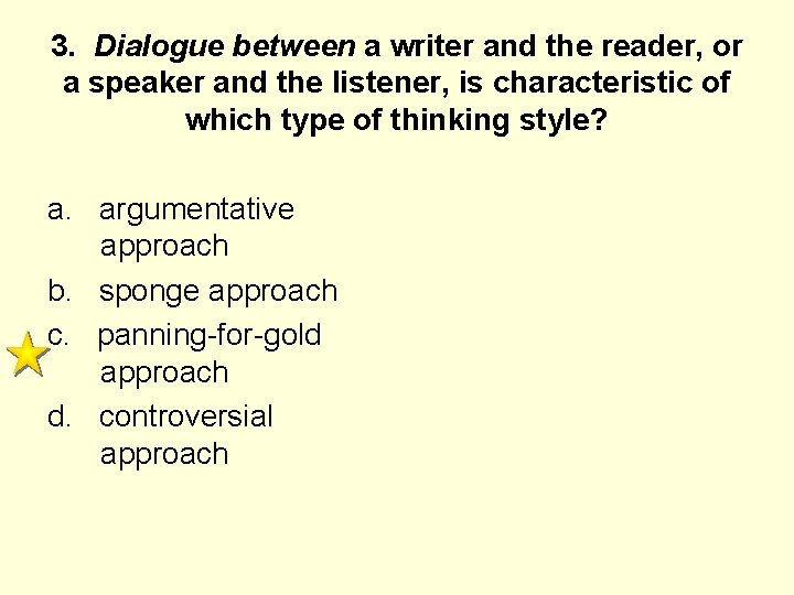 3. Dialogue between a writer and the reader, or a speaker and the listener,