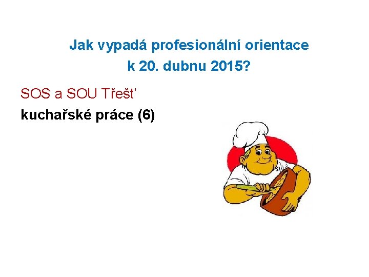 Jak vypadá profesionální orientace k 20. dubnu 2015? SOS a SOU Třešť kuchařské práce