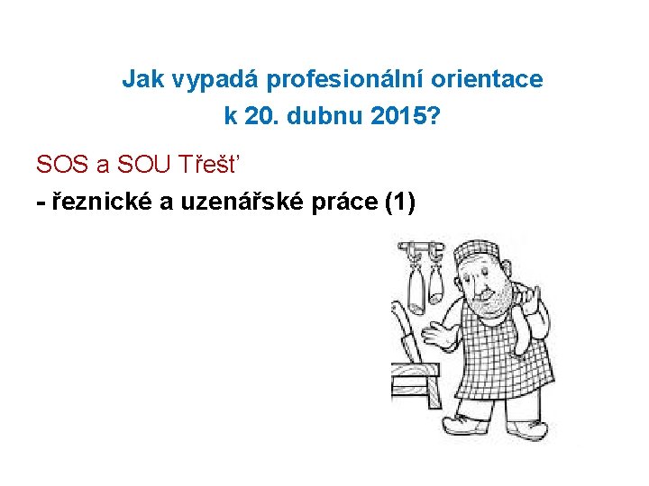 Jak vypadá profesionální orientace k 20. dubnu 2015? SOS a SOU Třešť - řeznické