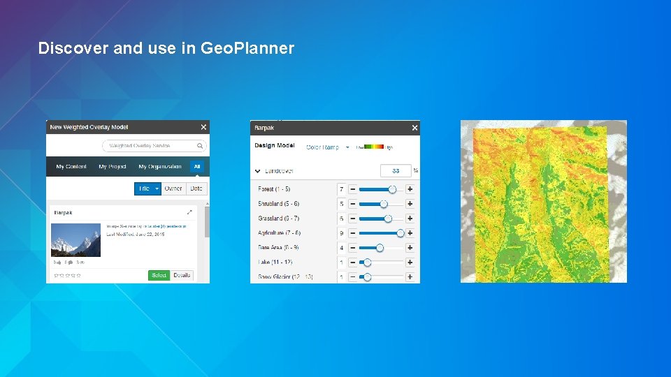 Discover and use in Geo. Planner 