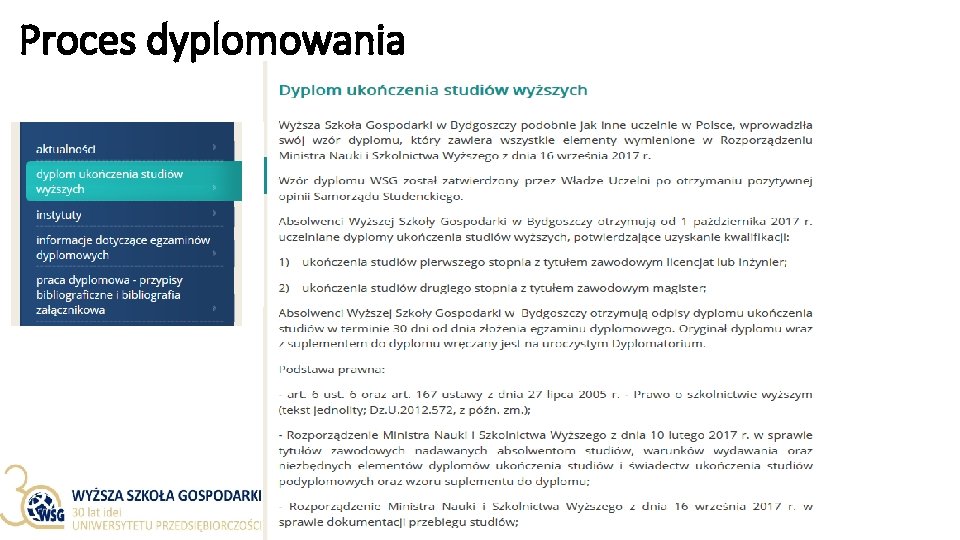 Proces dyplomowania 