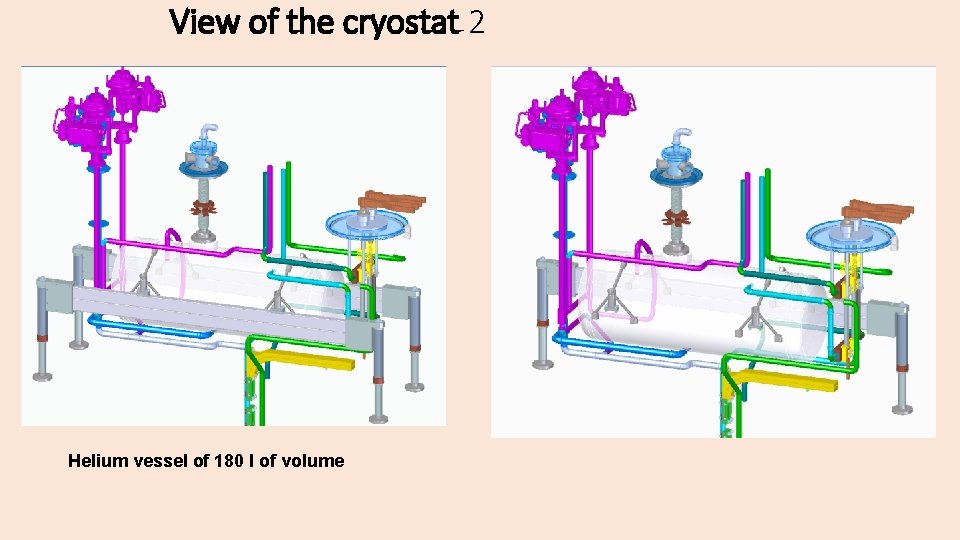 View of the cryostat 2 Helium vessel of 180 l of volume 