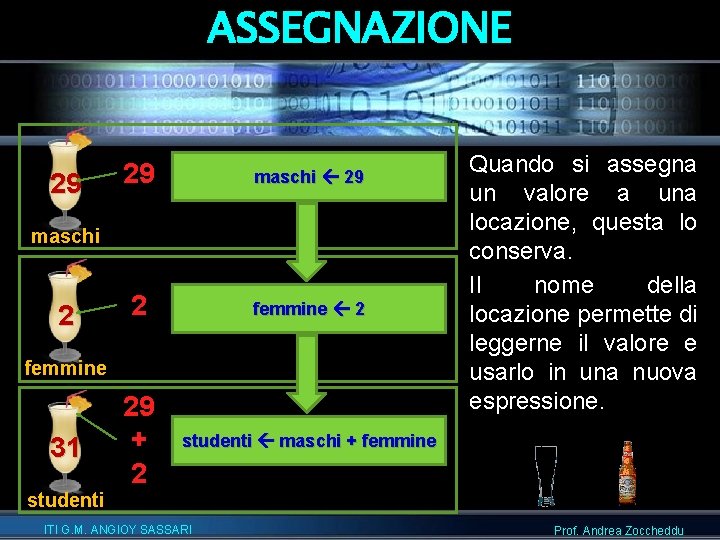 ASSEGNAZIONE 29 29 maschi 29 2 femmine 2 29 + 2 studenti maschi +