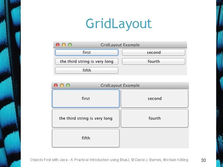 Grid. Layout Objects First with Java - A Practical Introduction using Blue. J, ©