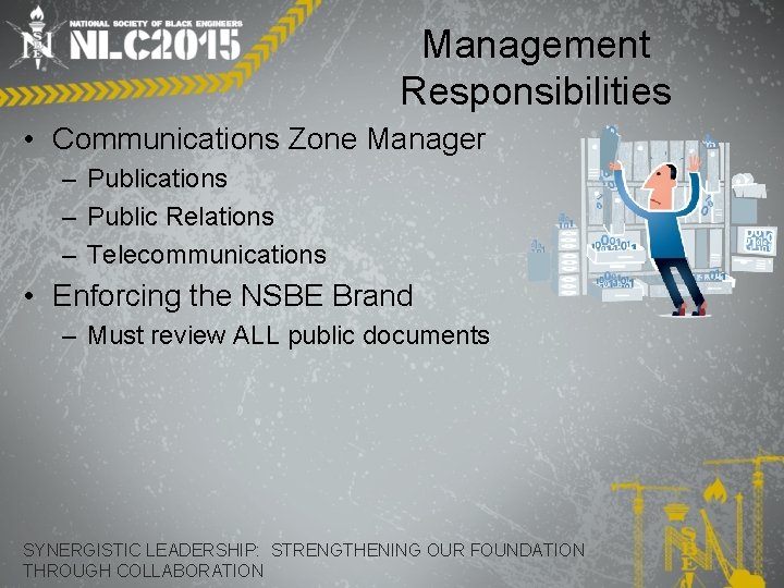 Management Responsibilities • Communications Zone Manager – Publications – Public Relations – Telecommunications •