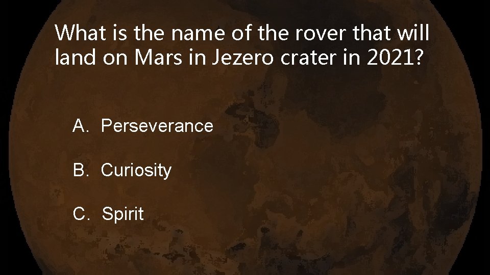 What is the name of the rover that will land on Mars in Jezero