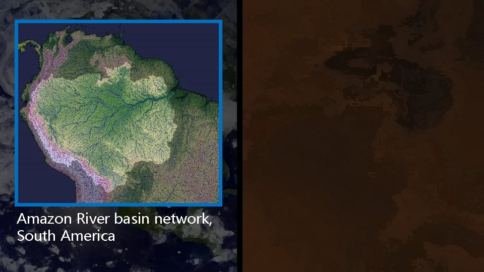 Amazon River basin network, South America 