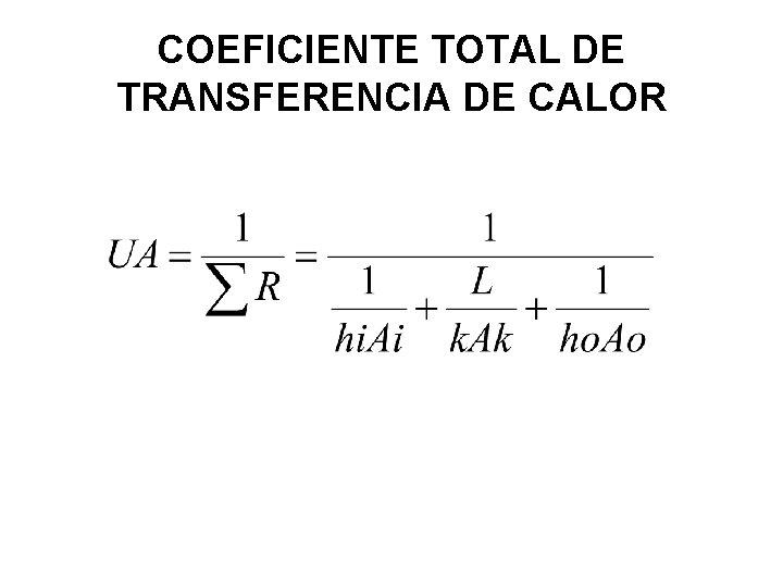 COEFICIENTE TOTAL DE TRANSFERENCIA DE CALOR 