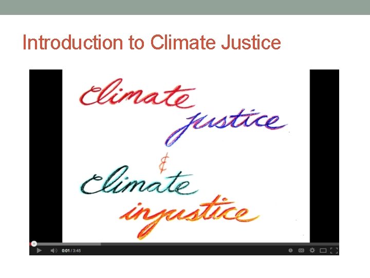 Introduction to Climate Justice 