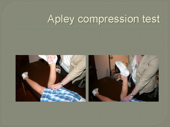 Apley compression test 