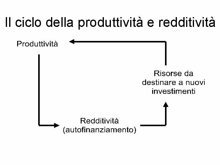 Il ciclo della produttività e redditività 