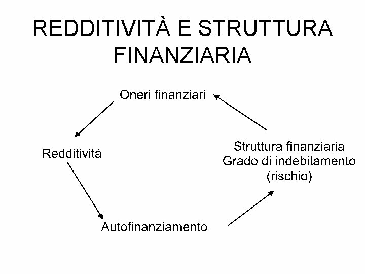 REDDITIVITÀ E STRUTTURA FINANZIARIA 