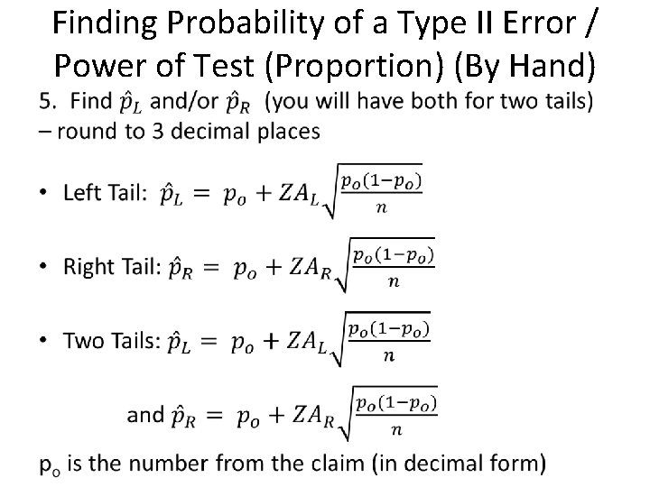 Finding Probability of a Type II Error / Power of Test (Proportion) (By Hand)