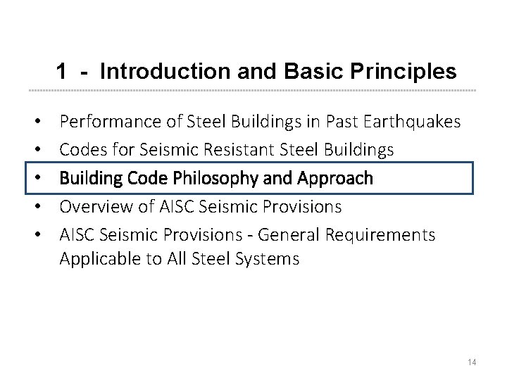 1 - Introduction and Basic Principles • • • Performance of Steel Buildings in 1 - Introduction and Basic Principles • • • Performance of Steel Buildings in