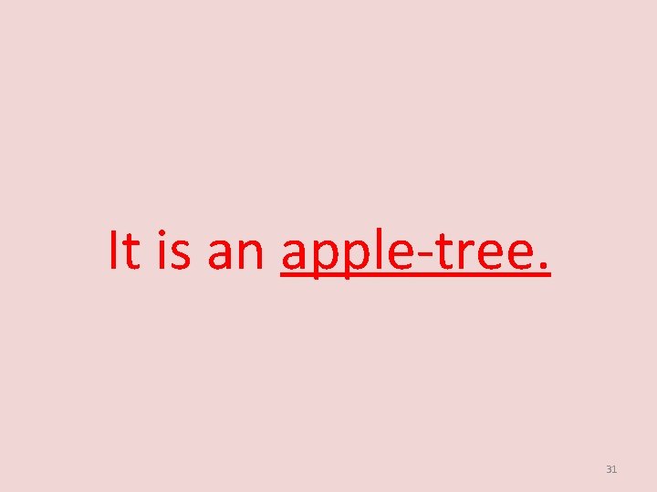 It is an apple-tree. 31 
