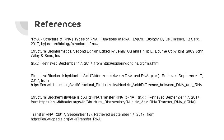 References “RNA - Structure of RNA | Types of RNA | Functions of RNA