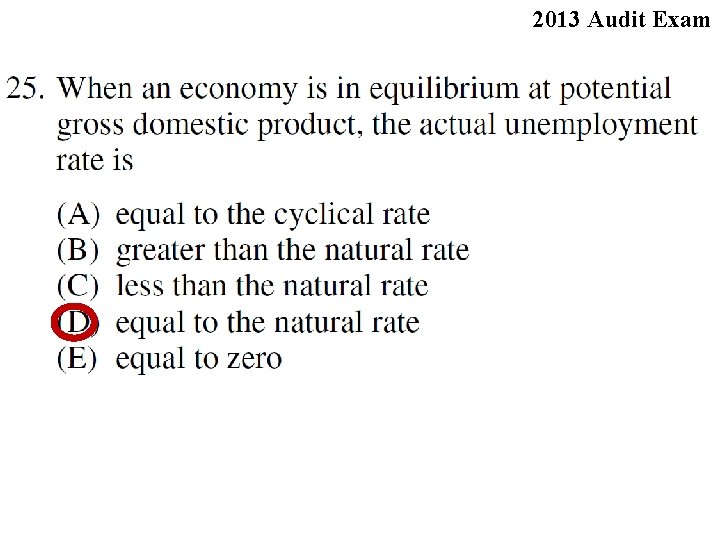 2013 Audit Exam 