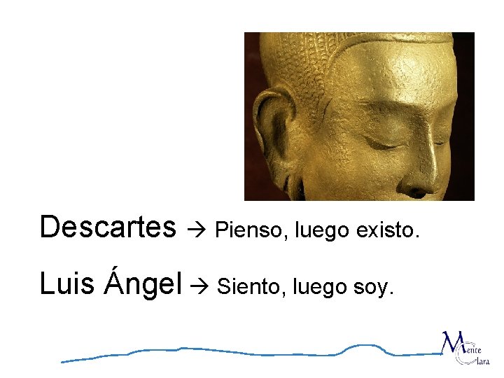 Descartes Pienso, luego existo. Luis Ángel Siento, luego soy. 