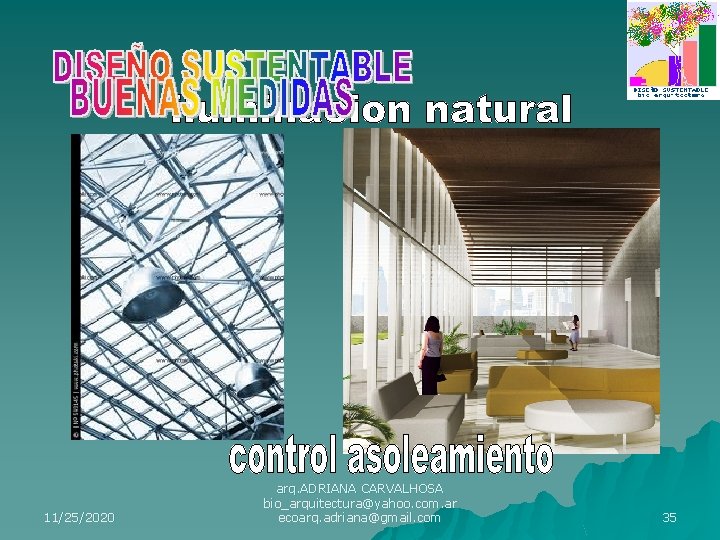 11/25/2020 arq. ADRIANA CARVALHOSA bio_arquitectura@yahoo. com. ar ecoarq. adriana@gmail. com 35 