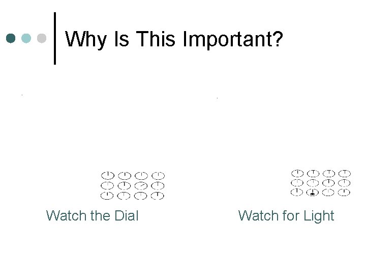 Why Is This Important? Watch the Dial Watch for Light 