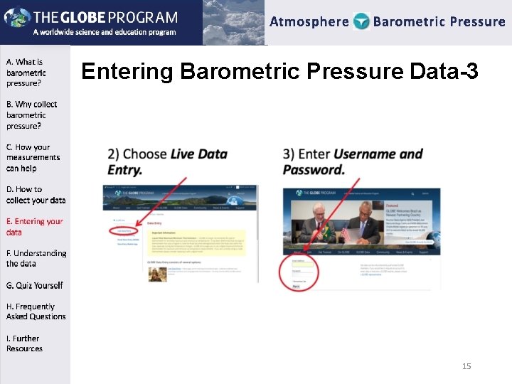 Entering Barometric Pressure Data-3 15 Entering Barometric Pressure Data-3 15