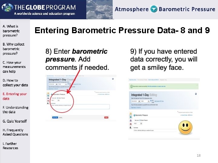 Entering Barometric Pressure Data- 8 and 9 18 Entering Barometric Pressure Data- 8 and 9 18