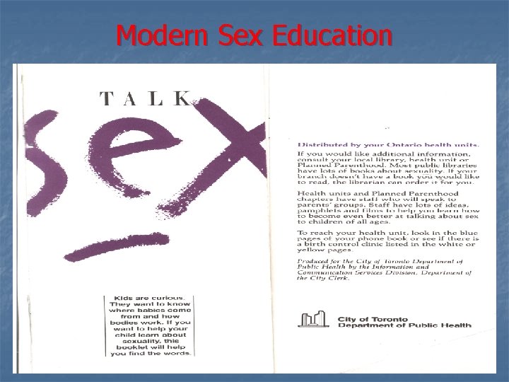 Modern Sex Education 