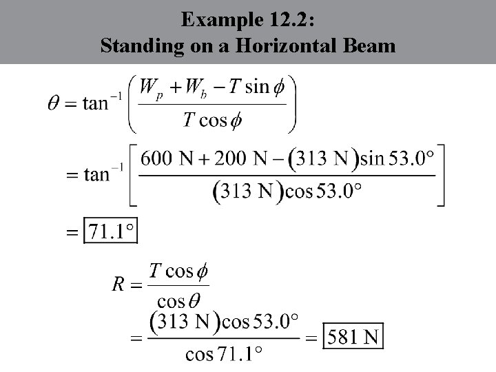 Example 12. 2: Standing on a Horizontal Beam 