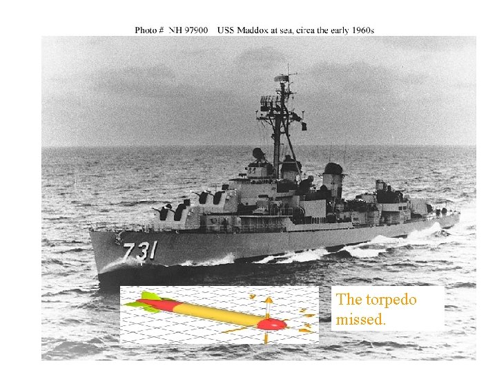 The torpedo missed. 