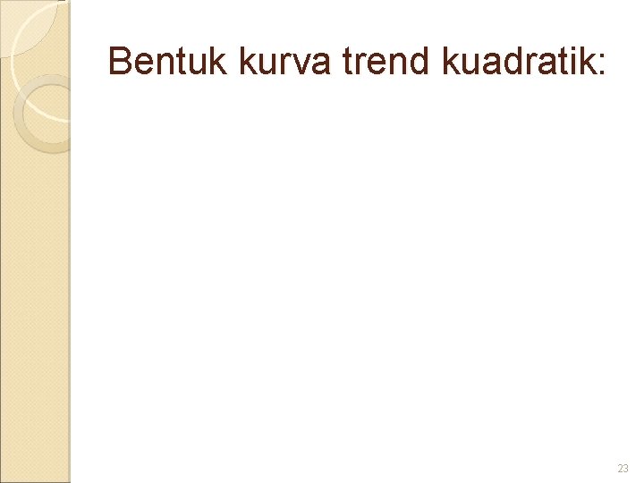 Bentuk kurva trend kuadratik: 23 