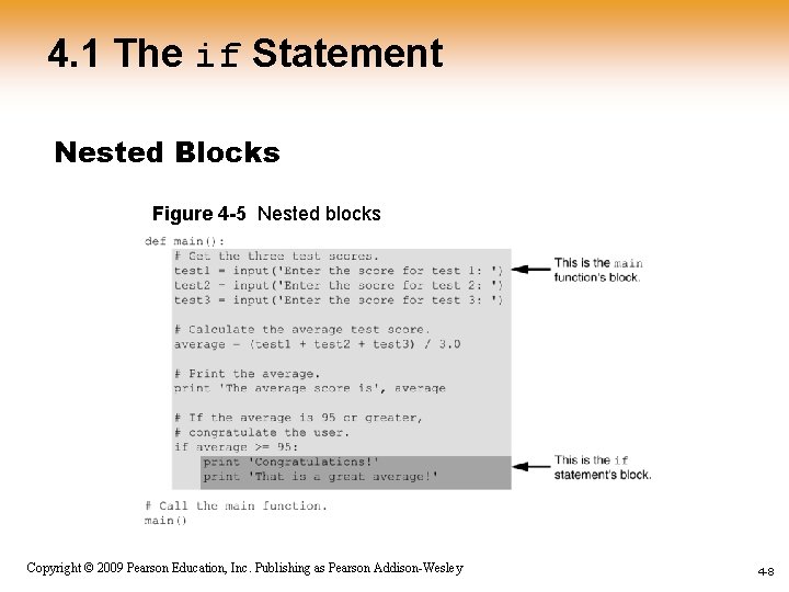 4. 1 The if Statement Nested Blocks Figure 4 -5 Nested blocks 1 -8 4. 1 The if Statement Nested Blocks Figure 4 -5 Nested blocks 1 -8
