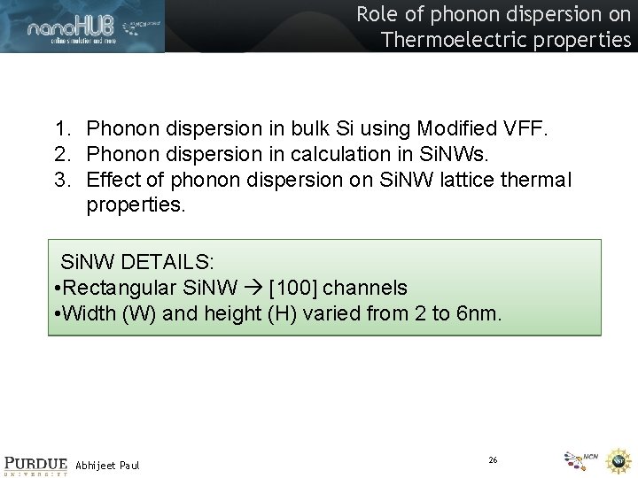 Role of phonon dispersion on Thermoelectric properties 1. Phonon dispersion in bulk Si using