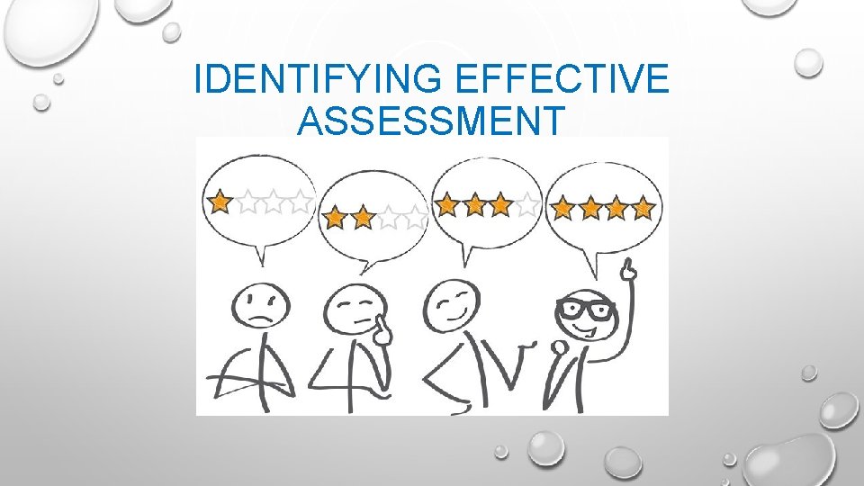 IDENTIFYING EFFECTIVE ASSESSMENT 