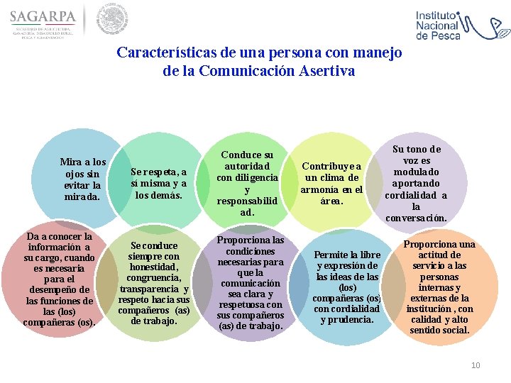 Características de una persona con manejo de la Comunicación Asertiva Mira a los ojos
