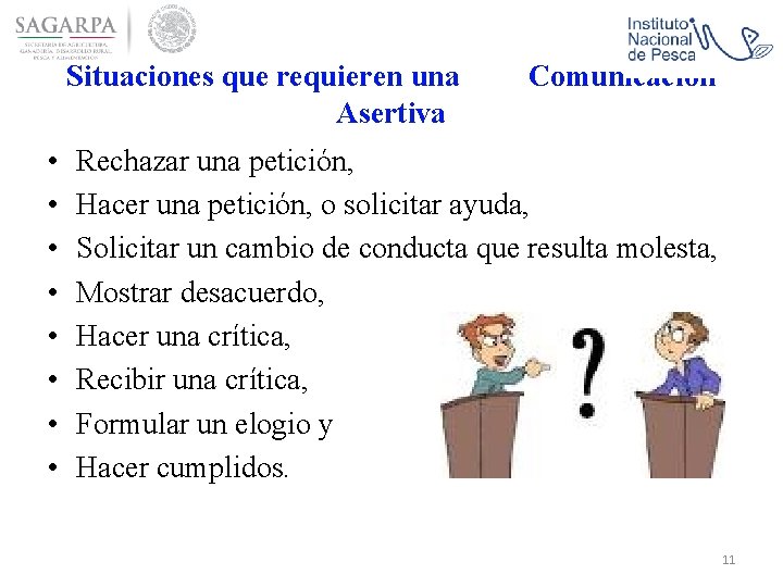 Situaciones que requieren una Asertiva • • Comunicación Rechazar una petición, Hacer una petición,