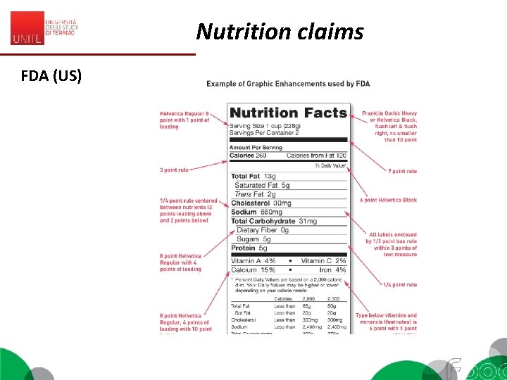 Nutrition claims FDA (US) 