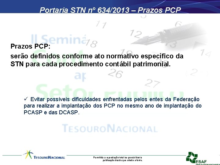 Portaria STN nº 634/2013 – Prazos PCP: serão definidos conforme ato normativo específico da