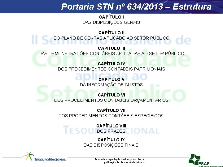 Portaria STN nº 634/2013 – Estrutura CAPÍTULO I DAS DISPOSIÇÕES GERAIS CAPÍTULO II DO