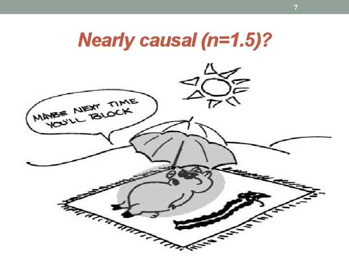 7 Nearly causal (n=1. 5)? 