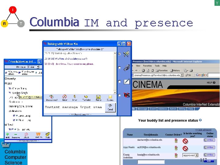 Y Columbia IM and presence 117 