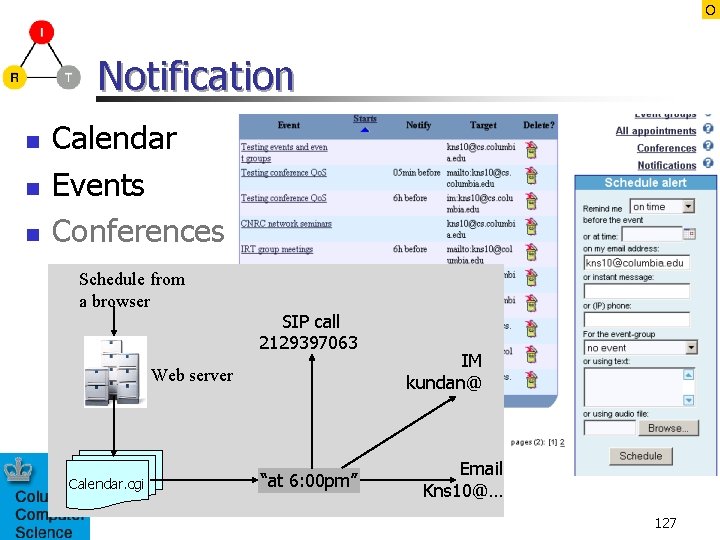 O Notification n Calendar Events Conferences Schedule from a browser SIP call 2129397063 Web