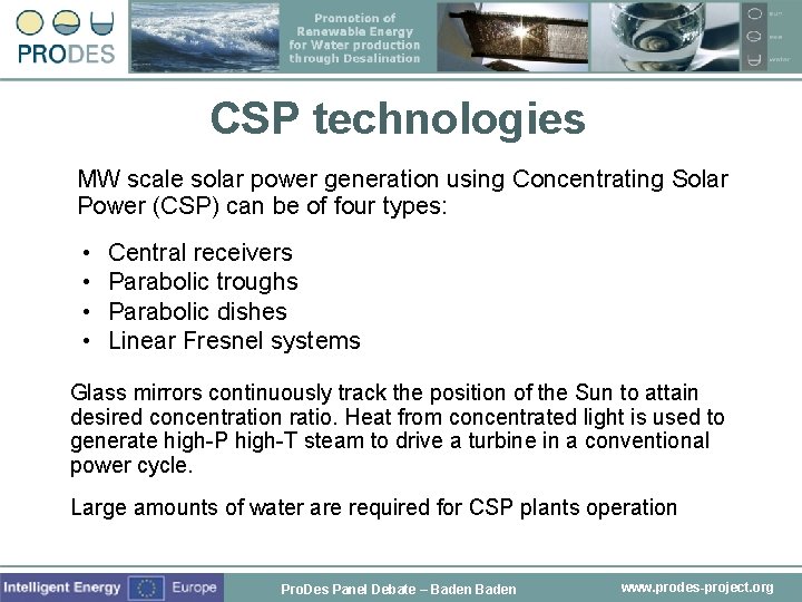 CSP technologies MW scale solar power generation using Concentrating Solar Power (CSP) can be