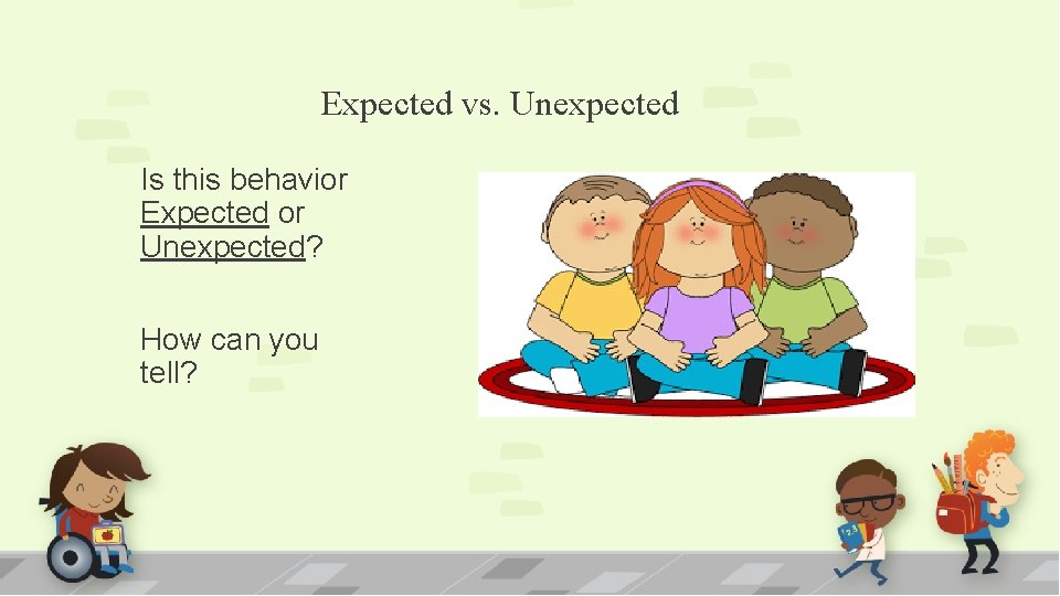 Expected vs. Unexpected Is this behavior Expected or Unexpected? How can you tell? 