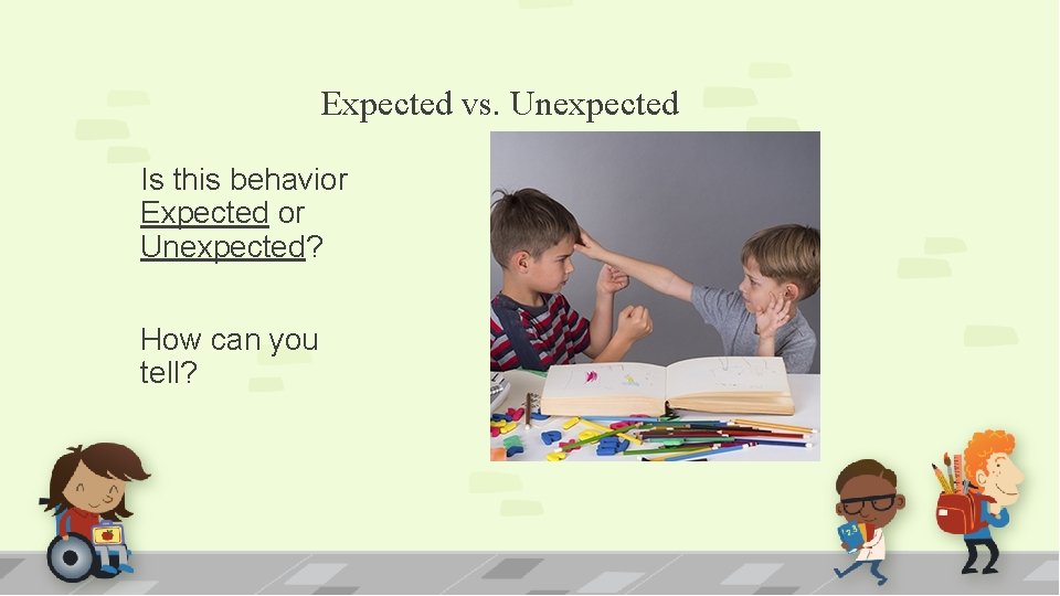 Expected vs. Unexpected Is this behavior Expected or Unexpected? How can you tell? 